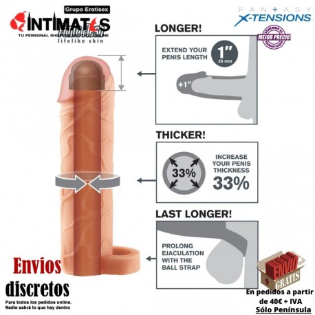Perfect 1" · Extension de pene con correa · Fantasy X-Tensions, que puedes adquirir en intimates.es "Tu Personal Shopper Erótico"