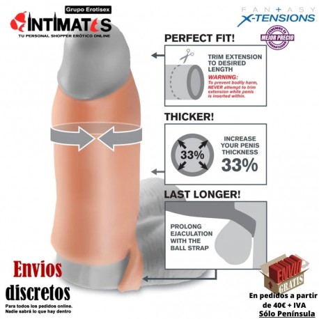 Real Feel® Enhancer XL · Extension de pene con correa · Fantasy X-Tensions, que puedes adquirir en intimates.es "Tu Personal Shopper Erótico"