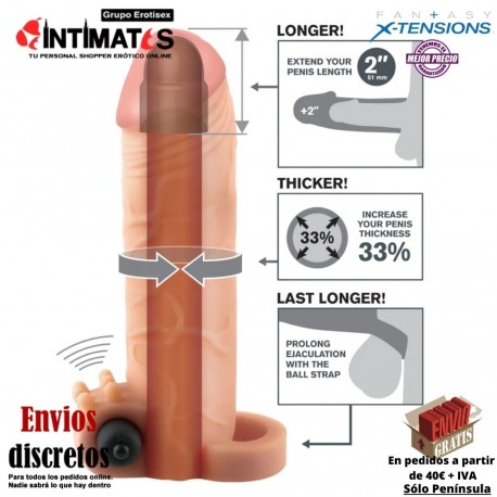 Vibrating Real Feel 2" Extension · Fantasy X-Tensions · Pipedream, que puedes adquirir en intimates.es "Tu Personal Shopper Erótico"