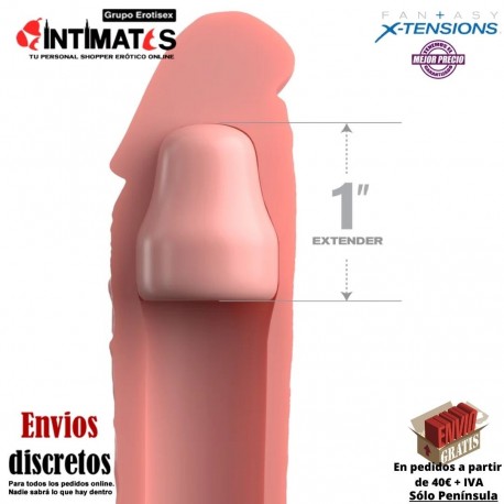 1" Silicone X-Tension · Funda para el pene · Fantasy X-Tensions, que puedes adquirir en intimates.es "Tu Personal Shopper Erótico"