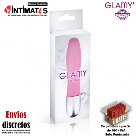 Finger · Pequeño vibrador liso de color rosa glacial · Glamy, que puedes adquirir en intimates.es "Tu Personal Shopper Erótico"