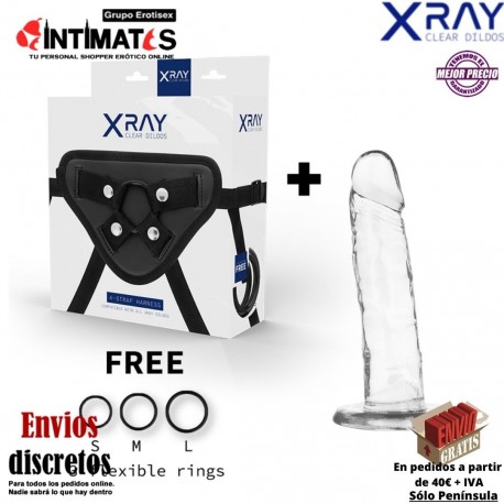 Arnés + Consolador realista transparente 180mm · X Ray, que puedes adquirir en intimates.es "Tu Personal Shopper Erótico"