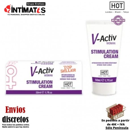 V-Activ Woman · Crema estimulante · Hot, que puedes adquirir en intimates.es "Tu Personal Shopper Erótico"
