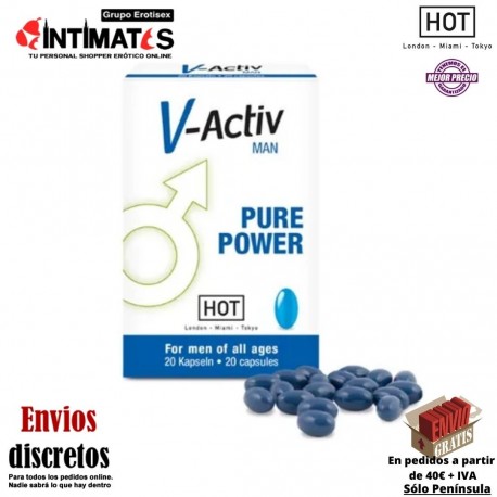 V-Activ Man · Cápsulas para potenciar la erección · Hot, que puedes adquirir en intimates.es "Tu Personal Shopper Erótico"