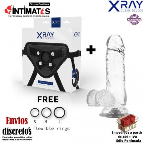 Arnés + Consolador realista transparente 185mm · X Ray, que puedes adquirir en intimates.es "Tu Personal Shopper Erótico"