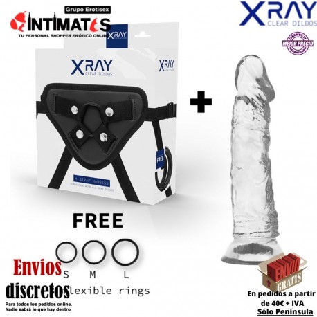 Arnés + Consolador realista transparente 190mm · X Ray, que puedes adquirir en intimates.es "Tu Personal Shopper Erótico"