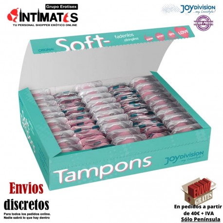 Soft-Tampons mini 50uds · Tampones discretos sin hilos · JoyDivision, que puedes adquirir en intimates.es "Tu Personal Shopper Erótico"