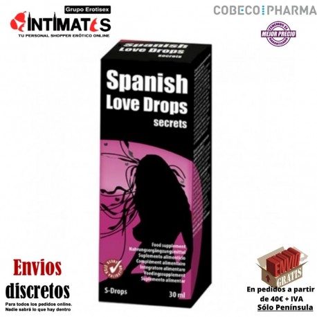 Spanish Love Drops Secrets 30 ml. · Estimula el deseo sexual · Cobeco, que puedes adquirir en intimates.es "Tu Personal Shopper Erótico"
