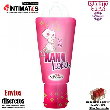 Xana Loka · Gel efecto calor frío y vibración · Diverty Sex, que puedes adquirir en intimates.es "Tu Personal Shopper Erótico"