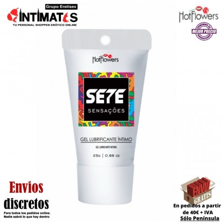 Siete Sensaciones · Gel lubricante íntimo · Hot Flowers, que puedes adquirir en intimates.es "Tu Personal Shopper Erótico"