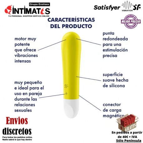 Ultra Power Bullet 1 · Estimulación del clítoris con vibración · Satisfyer, que puedes adquirir en intimates.es "Tu Personal Shopper Erótico"