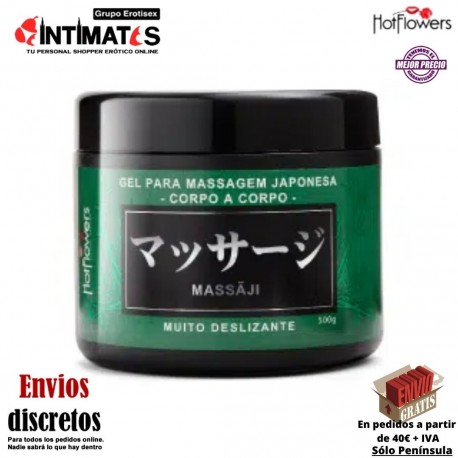 Massãji · Gel de masaje japonés cuerpo a cuerpo · Hot Flowers, que puedes adquirir en intimates.es "Tu Personal Shopper Erótico"