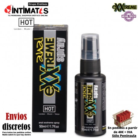 Anal Exxtreme Spray · Relaciones anales placenteras · Hot, que puedes adquirir en intimates.es "Tu Personal Shopper Erótico"