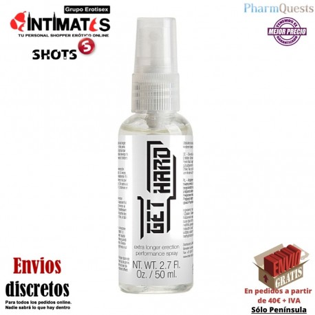 Get Hard 50 ml · Spray retardante ml · PharmQuest, que puedes adquirir en intimates.es "Tu Personal Shopper Erótico"