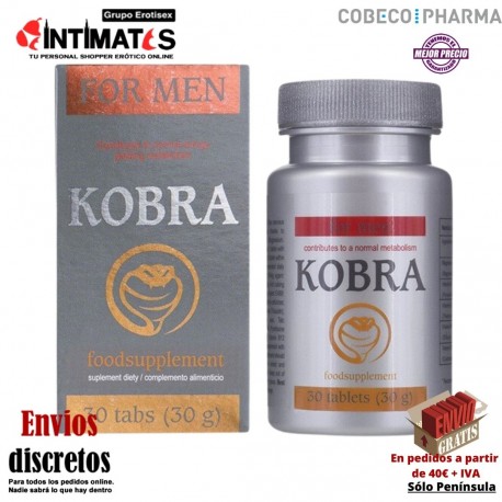 Kobra ♂ 30 caps · Estimula la erección · Cobeco, que puedes adquirir en intimates.es "Tu Personal Shopper Erótico"