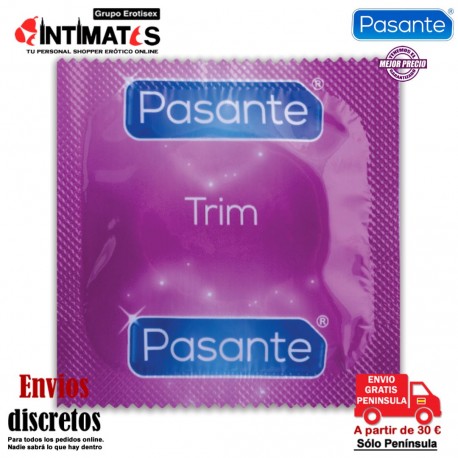 Trim · Preservativos más estrechos 3u · Pasante, que puedes adquirir en intimates.es "Tu Personal Shopper Erótico"