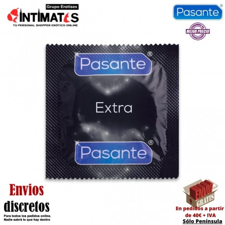 Extra · Preservativos más gruesos 12u · Pasante, que puedes adquirir en intimates.es "Tu Personal Shopper Erótico"