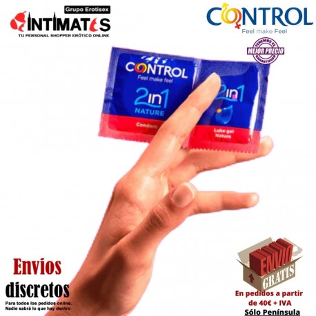 2in1 Finissimo · 6 Preservativos + Gel · Control, que puedes adquirir en intimates.es "Tu Personal Shopper Erótico"