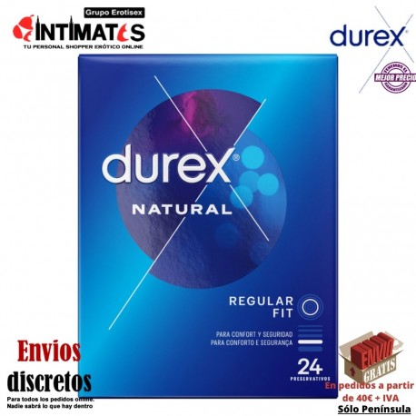 Natural · Preservativos más largos y más anchos 24 uds. · Durex, que puedes adquirir en intimates.es "Tu Personal Shopper Erótico"