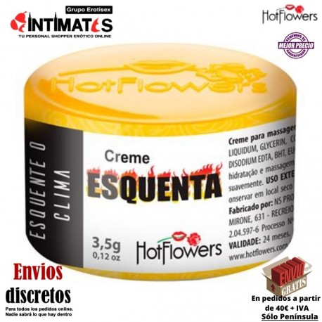 Esquenta · Crema íntima efecto calor · Hot Flowers, que puedes adquirir en intimates.es "Tu Personal Shopper Erótico"
