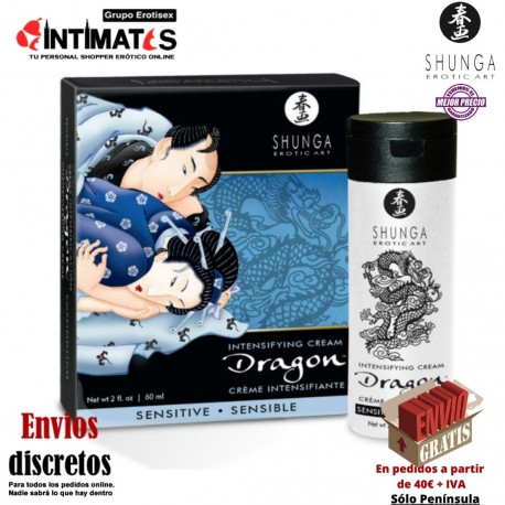Dragon™ Sensitive · Crema para antes del coito · Shunga, que puedes adquirir en intimates.es "Tu Personal Shopper Erótico"