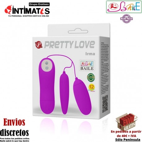 Irma · Huevo vibrador doble · Pretty Love, que puedes adquirir en intimates.es "Tu Personal Shopper Erótico"