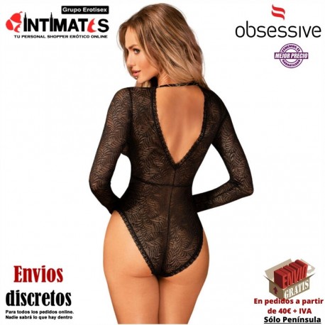 Merlys · Body negro con mangas largas · Obsessive, que puedes adquirir en intimates.es "Tu Personal Shopper Erótico"e