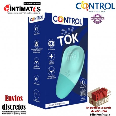 Clit Tok · Lengua estimuladora de clítoris · Control, que puedes adquirir en intimates.es "Tu Personal Shopper Erótico"