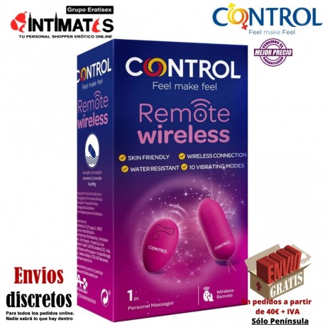 Remote Wireless · Mini vibrador con mando · Control, que puedes adquirir en intimates.es "Tu Personal Shopper Erótico"