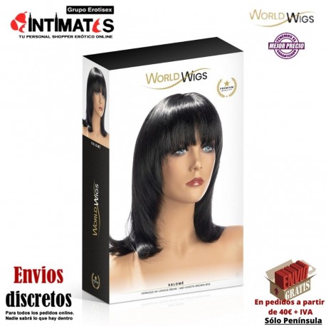 Salomé · Peluca cabello castaño oscuro de cabello medio · WorldWigs, que puedes adquirir en intimates.es "Tu Personal Shopper Erótico"