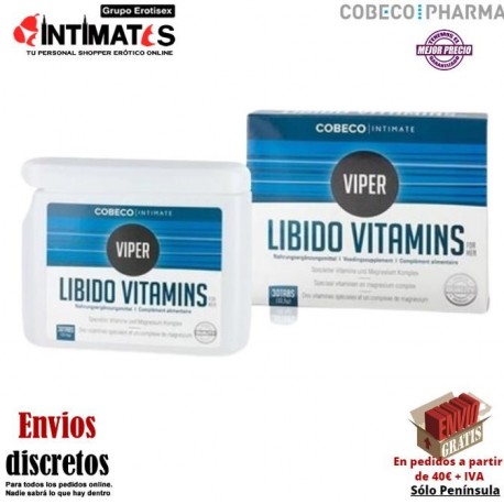 Viper Libido Vitamins 30 tabs · Ayuda a mantener la erección · Cobeco, que puedes adquirir en intimates.es "Tu Personal Shopper Erótico"
