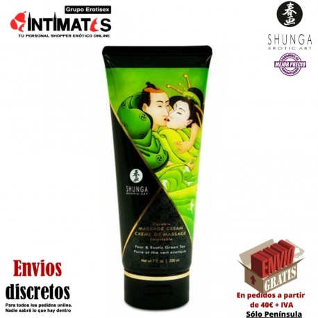 Pear & Greeen Tea · Crema de masaje · Shunga, que puedes adquirir en intimates.es "Tu Personal Shopper Erótico"
