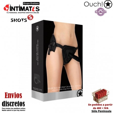 Deluxe Silicone Strap On - 205 mm · Arnés con consolador · Ouch!, que puedes adquirir en intimates.es "Tu Personal Shopper Erótico"