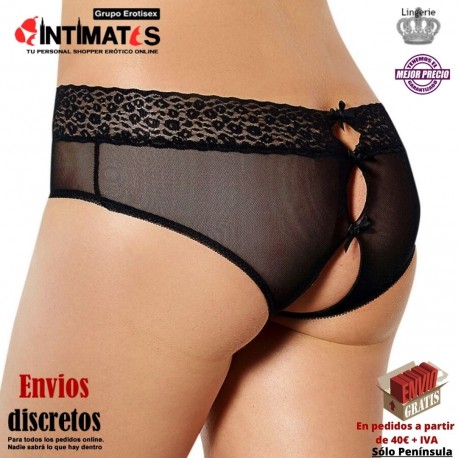 Braguita negra con aberturas en la parte trasera · Queen Lingerie, que puedes adquirir en intimates.es "Tu Personal Shopper Erótico"