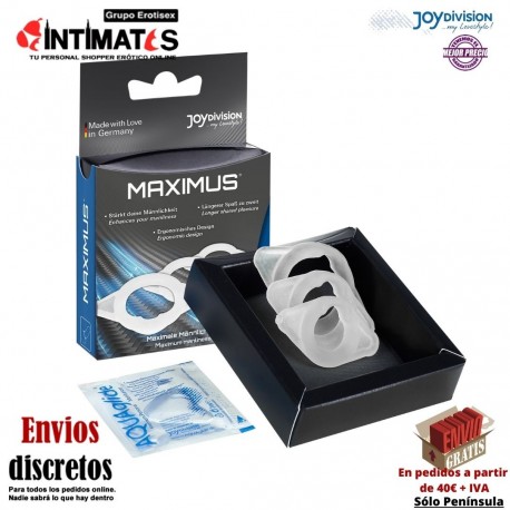 Maximus · Pack de 3 anillos para el pene · JoyDivision, que puedes adquirir en intimates.es "Tu Personal Shopper Erótico"