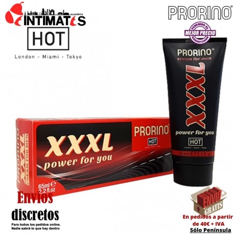 XXXL · Crema de masaje estimuladora 65 ml · Prorino, que puedes adquirir en intimates.es "Tu Personal Shopper Erótico"