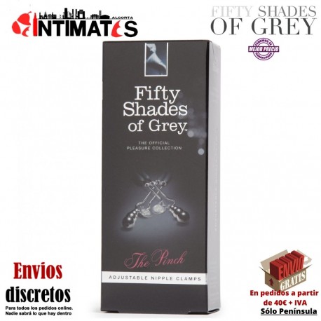 The Pinch · Pinzas ajustables para pezones · Fifty Shades of Grey, que puedes adquirir en intimates.es "Tu Personal Shopper Erótico"