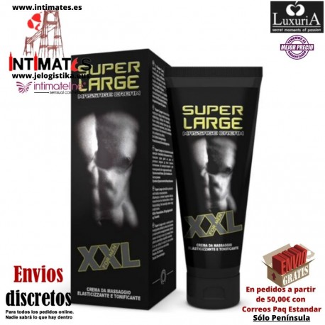 Super Large XXL · Aumenta el volumen y firmeza del pene · Intimateline