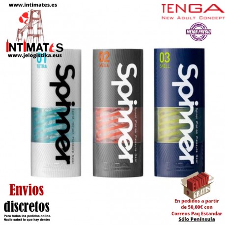 01 Tetra Spinner · Masturbador masculino · Tenga
