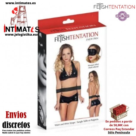 Waist and Wrist Straps · Correas de sumisión brazos y cintura · Fetish Tentation