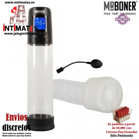 Automatic Masturbation Pump · Bomba de erección · Mr. Boner®