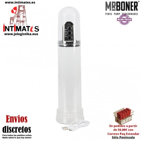 Automatic Rechargeable Pump · Bomba de erección · Mr. Boner®