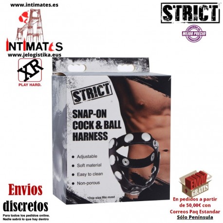Snap-On Cock & Ball · Arnés ajustable en altura · Strict