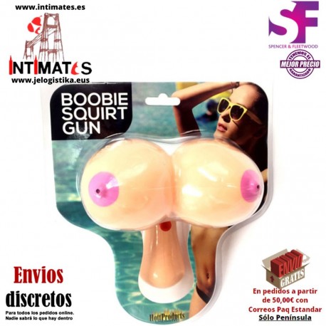 Boobies Squirt Gun · Pistola de agua con forma de pecho · Spencer & Fleetwood