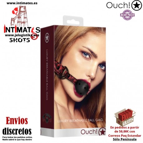 Luxury Ball Gag - Mordaza con bola transpirable · Ouch!