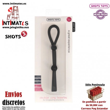 Double Ring Booster · Anillo ajustable para el pene · Shots Toys