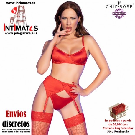 CR-4670 · Conjunto rojo de 4 piezas · Chilirose