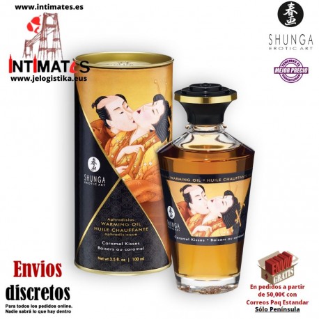 Caramel kisses · Aceite de masaje efecto calor · Shunga