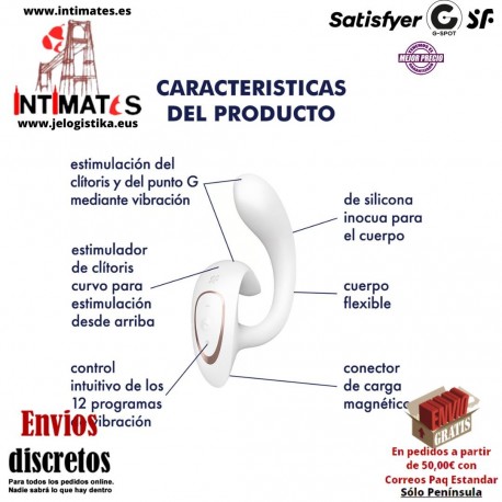 G for Goddess 1 · Vibrador conejo para estimular el punto G · Satisfyer