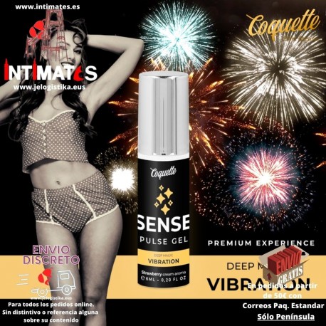Sense Pulse Gel 15ml · Vibrador liquido unisex · Coquette